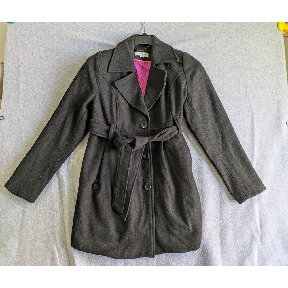 Liz Lange Maternity Blazer Jacket Women's Medium Black Wool Career Office Wear